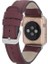 Apple Watch Uyumlu Deri Kordon 42-44-45MM Fl6 Bordo 2