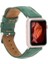 Apple Watch Uyumlu Deri Kordon 42-44-45MM De6 Yeşil 1