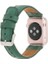 Apple Watch Uyumlu Deri Kordon 42-44-45MM De6 Yeşil 2