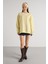 Kadın Sarı Basic Yırtmaçlı Oversize 3 Iplik Şardonlu Sweatshirts 30078 2