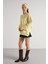 Kadın Sarı Basic Yırtmaçlı Oversize 3 Iplik Şardonlu Sweatshirts 30078 3