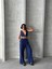Mtxdpn Crop Pantolon Keten Takım S255012 Lacivert (Beden: Xl) 4
