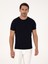 Erkek Lacivert Slim Fit Bisiklet Yaka Triko T-Shirt 50309840-VR033 8