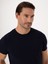 Erkek Lacivert Slim Fit Bisiklet Yaka Triko T-Shirt 50309840-VR033 9