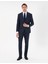 Erkek Indigo Slim Fit Çizgili Yün Karışımlı Takım Elbise 50291962-VR028 1