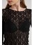 Bisiklet Yaka Dantelli Bluz Siyah 4