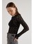 Bisiklet Yaka Dantelli Bluz Siyah 8