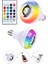 Bfs Kumandalı Rgb LED Işık Bluetooth Hoparlör Ses Lambası Renkli Ampul 4