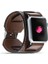Apple Watch Uyumlu Deri Kordon 38-40-41MM Cuff Taba 1