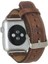 Apple Watch Uyumlu Deri Kordon 42-44-45MM G2 Kahverengi 2