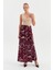 Taş Baskı Saten Maxi Etek 1