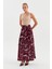 Taş Baskı Saten Maxi Etek 2