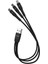 C144 2.4A Çoklu Şarj Kablosu USB To 2x Type-C & 1x 1