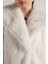 Kadın Beyaz Kısa Kürk Kaban 30075 7