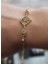 925 Ayar Gümüş Gold Baklava Model Bileklik 3