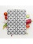 Cam Kesme Tahtası ve Sunumluk Siyah Beyaz Geometrik Desenli 20X30 cm 3