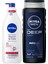 Nivea Men Erkek Deep Dimension Duş Jeli 500ML ve Repair&care Nemlendirici Vücut Losyonu 400ML, Kuru Cilt 1
