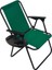 Litea 3 Adet Kamp Sandalyesi Katlanır Piknik Sandalye ve Bardaklık Yeşil 4