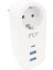 Fly 3400 Akım Korumalı, Çocuk Korumalı, 2 x USB Type-C, 1 x USB Type-C, Tekli Priz, Beyaz 1
