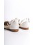 Monıca Tokalı Ortopedik Rahat Taban Taş Detaylı Kadın Babet Ayakkabı Ckt - Beyaz 5