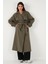 Pamuklu Oversize Kruvaze Yaka Kol Apoletli Rüzgarlıklı Trençkot Bayan Trençkot 6839637 1