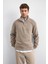 Regular Fit Yarım Fermuarlı Dik Yaka Sweat Erkek Sweat B35W12016 160 6