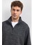 Regular Fit Yarım Fermuarlı Dik Yaka Sweat Erkek Sweat B35W12016 102 4