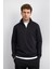 Pamuklu Regular Fit Yarım Fermuarlı Dik Yaka Sweat Erkek Sweat B35W12006 102 1