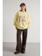 Kadın Sarı Nakışlı Şardonlu Oversize Sweatshirt 30080 2