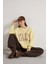 Kadın Sarı Nakışlı Şardonlu Oversize Sweatshirt 30080 3