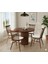 Doğal Ahşap Yuvarlak Nova Yemek Masası Takımı – 4 Kişilik Modern Scandinavian Stil 1