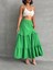Mtxdpn Fırfırlı Brodeli Astarlı Uzun Etek Yeşil S255047 (Beden: Xl) 1