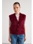Pelüş Triko Yelek Bordo 5