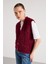 Pelüş Triko Yelek Bordo 6