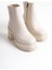 Lısse Fermuarlı Ortopedik Taban Kalın Topuklu Kadın Bot Ckt - Krem 5
