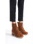Lena Bağcıklı Fermuarlı Ortopedik Taban Topuklu Süet Kadın Bot Stt - Taba 1
