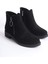Margaret Fermuarlı Ortopedik Taban Topuklu Süet Kadın Bot Sst - Siyah 4