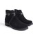 Almıla Fermuarlı Lastikli Ortopedik Taban Topuklu Süet Kadın Bot Sst - Siyah 4