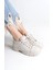 Jane Bağcıklı Ortopedik Taban Kadın Sneaker Spor Ayakkabı Ckt - Krem 2