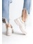 Jane Bağcıklı Ortopedik Taban Kadın Sneaker Spor Ayakkabı Ckt - Krem 4