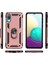 Samsung Galaxy A02 Kılıf Sofya Yüzüklü Silikon Kapak - Rose (K95) 3