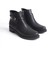 Almıla Fermuarlı Lastikli Ortopedik Taban Topuklu Kadın Bot Cst - Siyah 4
