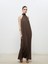 Halter Yaka Saten Elbise 1