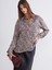 Desenli Saten Kadın Gömlek 1