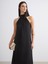 Halter Yaka Saten Elbise 4