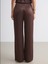 Loose Fit Saten Kadın Pantolon 4