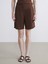Loose Fit Keten Karışımlı Kadın Pileli Şort 2