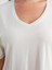 Büyük Beden V Yaka Modal Karışımlı Kadın Tişört 3