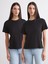 Bisiklet Yaka Kadın Tişört 2'li 1