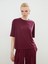 Bisiklet Yaka Modal Karışımlı Kadın Tişört 1